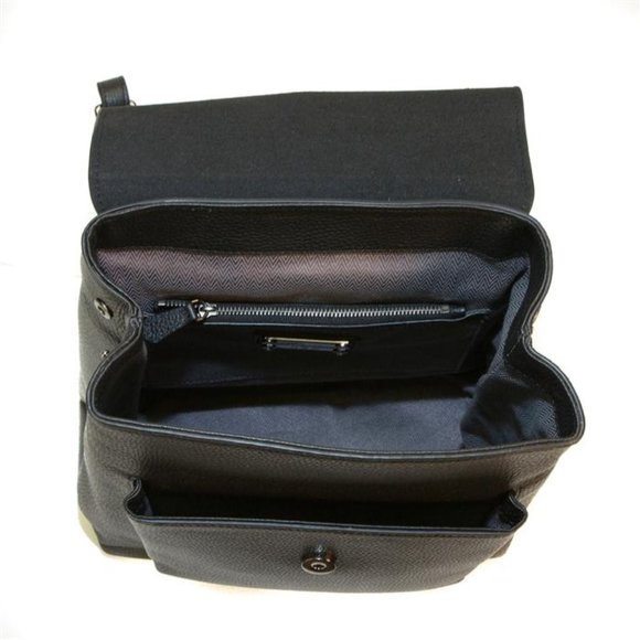 Raviani Black Pebble Grain Leather Backpack main image 3